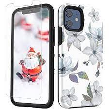 Photo 1 of QREMIX IPHONE 12 CASE FLOWER FLORAL IPHONE 12 PRO CASE 6.1 INCH WITH SCREEN PROTECTOR