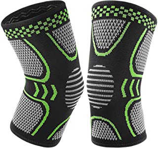 Photo 1 of Knee Compression Sleeve for Men and Women Knee Brace Support for Running Jogging Weightlifting Gym Workout Pain Relief Arthritis Injury Recovery Knee Braces for Knee Pain 2 PC LARGE