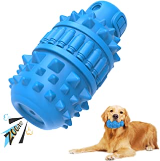 Photo 1 of Dog Chew Toys for Aggressive Chewers Large Medium Breed Dog, Indestructible Squeaky Dog Toys for Medium Large Dogs, Natural Rubber Dog Toothbrush Toy for Dog Cleaning Teeth, Training and Fetching 2 PACK 