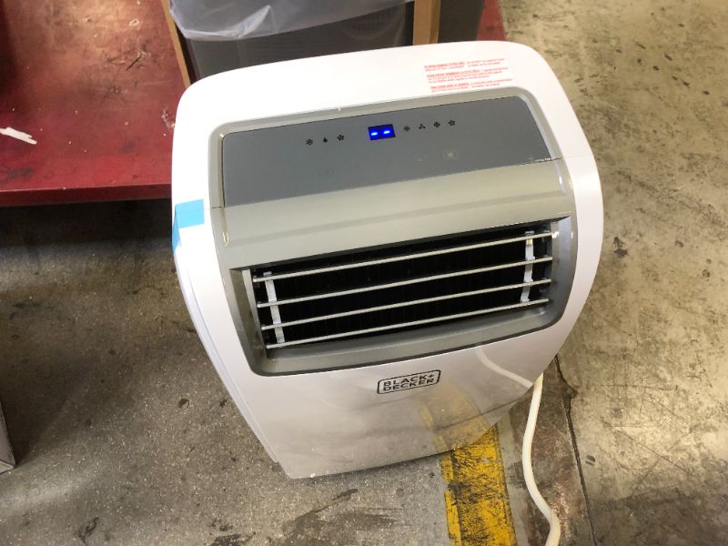 Photo 1 of BLACK+DECKER 8,000 BTU DOE (14,000 BTU ASHRAE) Portable Air Conditioner with Remote Control, White