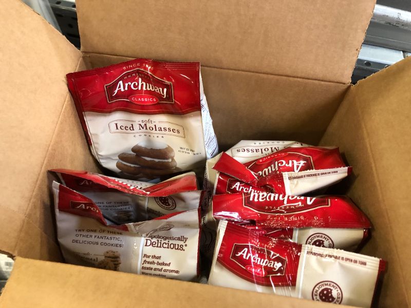 Photo 1 of 2 BOXES OF 6 Archway Iced Molasses Cookies - 12oz
BEST BY MAY 22 2021