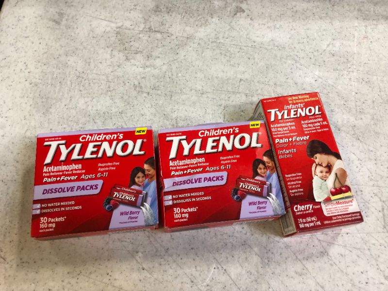 Photo 1 of 3 BOXES OF TYLENOL 