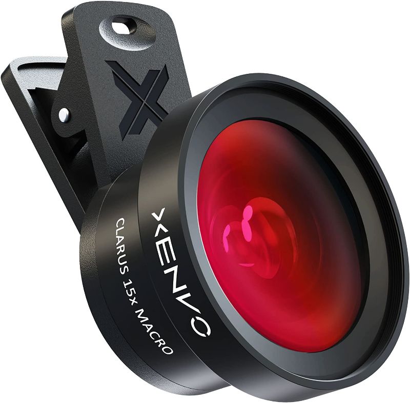Photo 1 of Xenvo Pro Lens Kit for iPhone, Samsung, Pixel, Macro and Wide Angle Lens with LED Light and Travel Case
