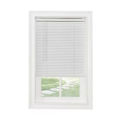 Photo 1 of Achim Home Furnishings GII Morningstar 1" Vinyl Cordless Window Mini Blinds, Room Darkening for Privacy, Easy Lift/Pull Down, 34" W x 64" H, White