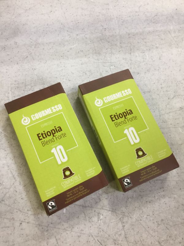 Photo 2 of 2PACK .
Gourmesso Etiopia Blend Forte - 20 Nespresso Machine Compatible Coffee Capsules - Fair Trade | High Intensity