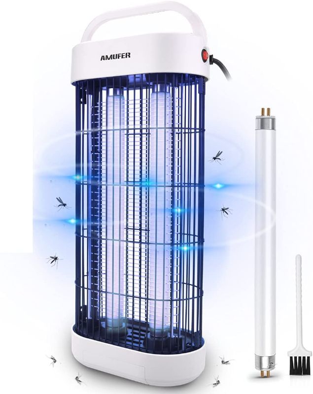 Photo 1 of AMUFER Bug Zapper Electric Mosquito Killer Indoor Large Fly Zapper Mosquito Lamp for Home Indoor Office, 1-Pack Replacement Bulb Included
