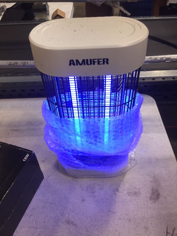 Photo 1 of AMUFER Bug Zapper Electric Mosquito Killer Indoor Large Fly Zapper Mosquito Lamp for Home Indoor Office, 1-Pack Replacement Bulb Included
