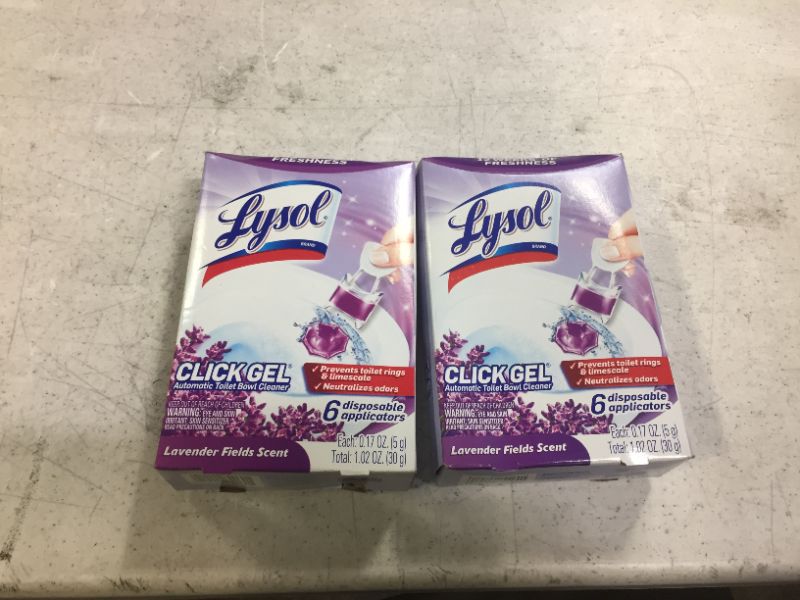 Photo 2 of 2 PACK Lysol Click Gel Automatic Toilet Bowl Cleaner, Lavender Scent, 6ct
