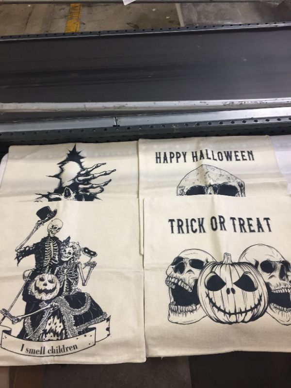 Photo 1 of 4 pack halloween pillowcases  for throw pillows 18x18