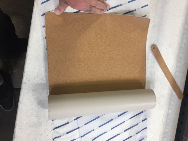 Photo 1 of cork and leather desk pad