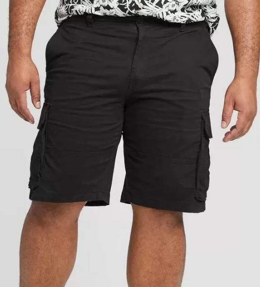 Photo 1 of Men's Big & Tall 11" Ripstop Cargo Shorts - Goodfellow & Co Black size 58
