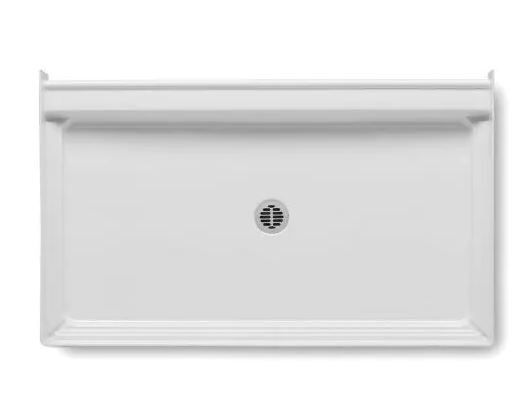 Photo 1 of A2 60 in. x 34 in. Single Threshold Center Drain Shower Base in White