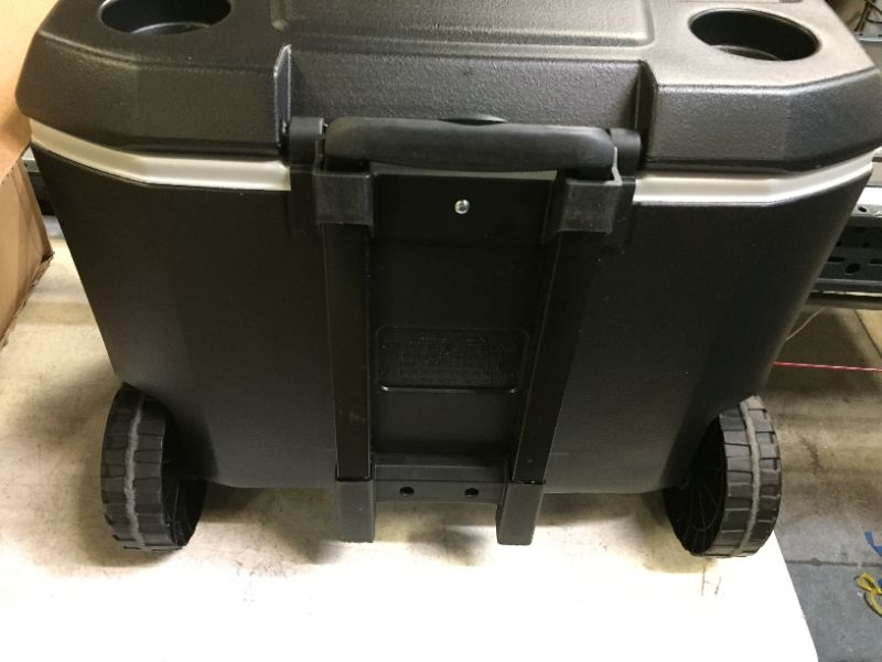 Photo 4 of Coleman Rolling Cooler 50 Quart Xtreme 5 Day Cooler with Wheels Wheeled Hard Cooler Keeps Ice Up to 5 Days