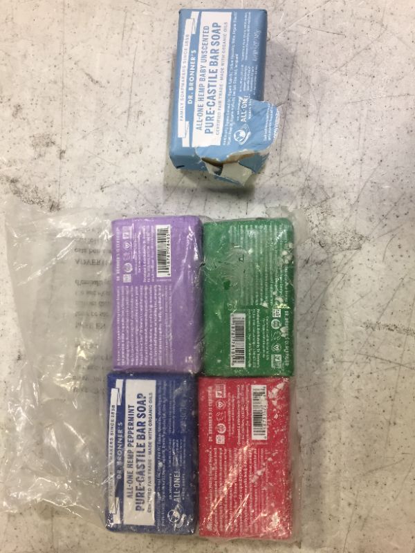 Photo 1 of 5 pack of Dr. Bronner's Pure-Castile Lavender Bar Soap 5oz