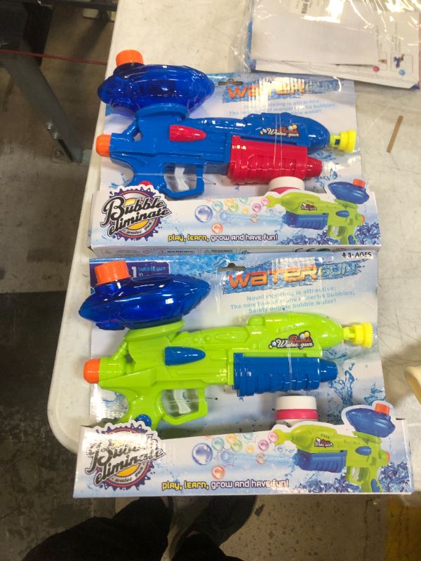 Photo 2 of (2 Pack) Bubble Gun and Water Gun for Kids