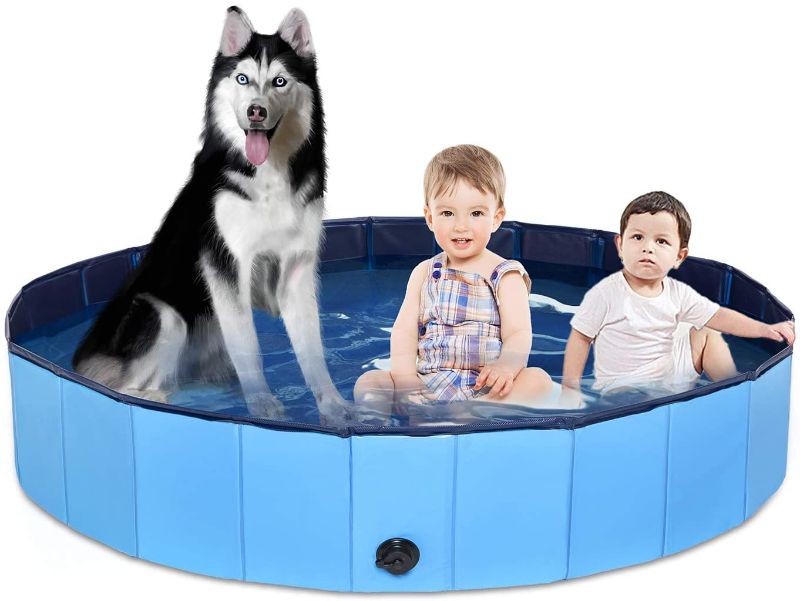 Photo 1 of 
Foldable Pet Dog Bath Tub Swimming Pool Collapsible Puppy Cat Indoor Outdoor Bathing Tub Swimming Pool wth grooming tools and toy