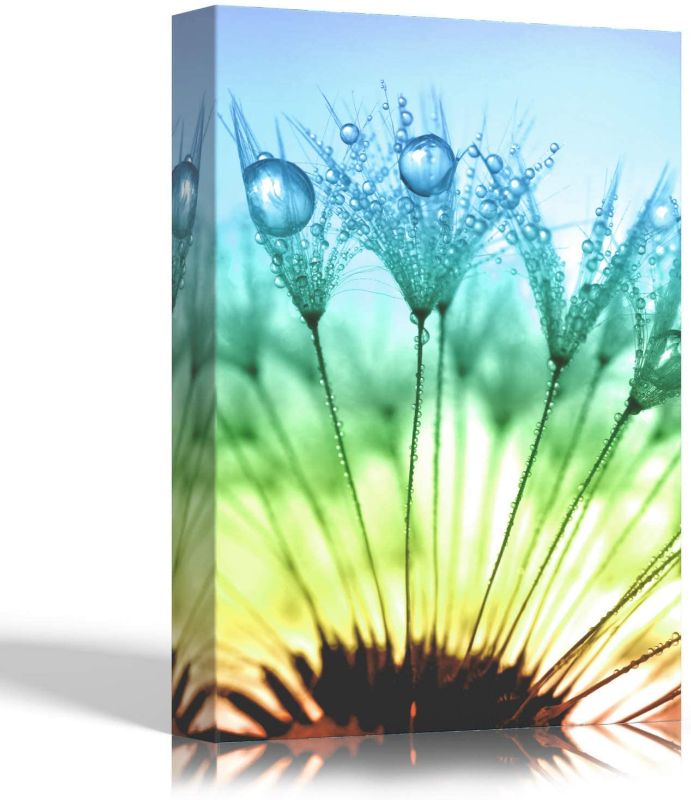 Photo 1 of Canvas Wall Art - 12x16 inch Bathroom Wall Art, Beautiful Dandelion Art Work Framed, Wall Decor Home, Bedroom, Kitchen, Office, Hallway Decor, Flower Canvas Wall Art, Cuadros Para Cocina Y Comedor
