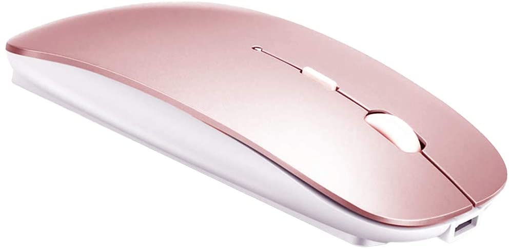 Photo 1 of Bluetooth Mouse for MacBook pro/MacBook air/iPad/Laptop/iMac/pc, Wireless Mouse for MacBook pro MacBook Air/iMac/Laptop/Notebook/pc (BT/Pink) (does not include charging cable)
