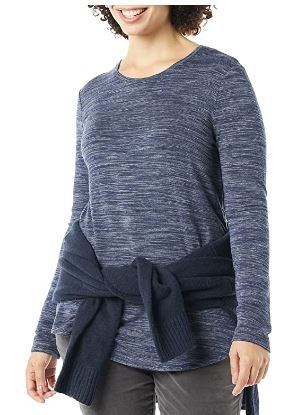 Photo 1 of Amazon Brand - Daily Ritual Women's Supersoft Terry Long-Sleeve Shirt with Shirttail Hem size L
