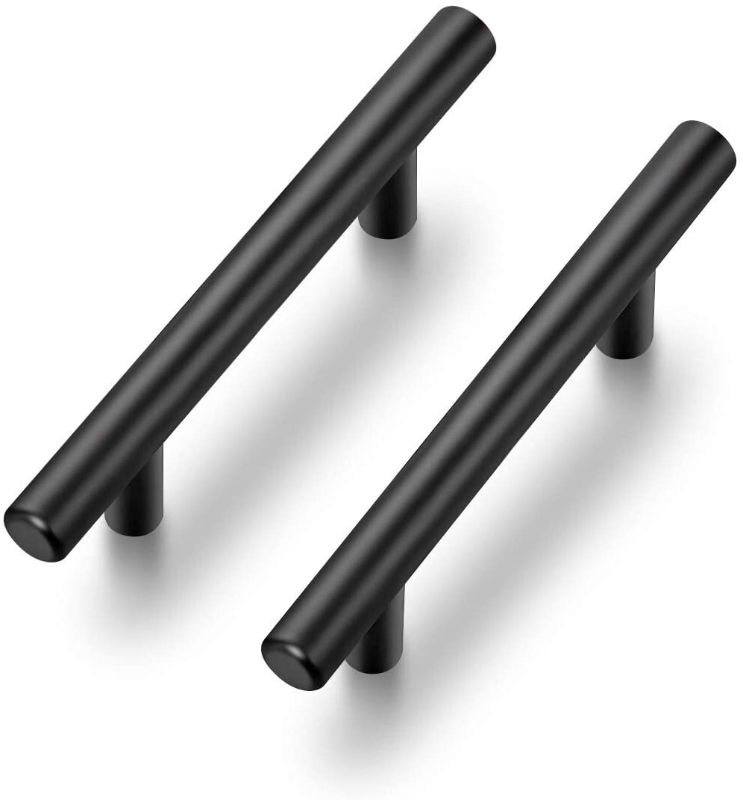 Photo 1 of 6 Pack | 5'' Cabinet Pulls Matte Black Stainless Steel Kitchen Drawer Pulls Cabinet Handles 5”Length, 3” Hole Center
