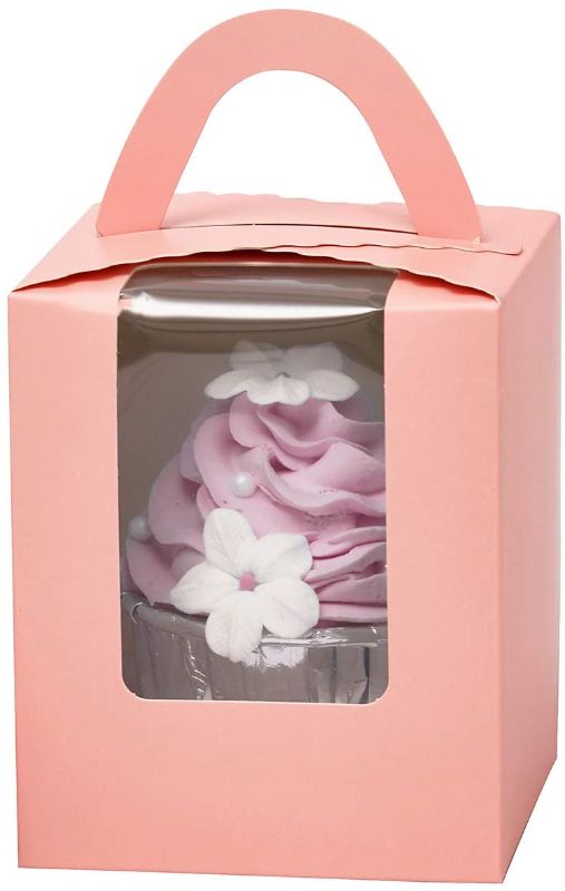 Photo 1 of Yotruth Pink Cupcake Boxes Single Valentines 50 Sets For Standard Size Cupcakes For Birthday and Baby Shower Girl (Classic Series)
