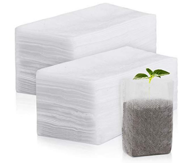 Photo 1 of 150Pcs Seed Nursery Bags Non-Woven Plant Grow Bags Fabric Seed Starter Soil Pouch (6.3in x 7.1in )
