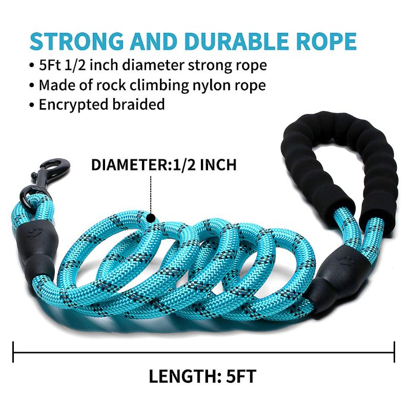 Photo 1 of  5 FT STRONG CLIMBING ROUND ROPE DOG LEASH 1/2 INCH