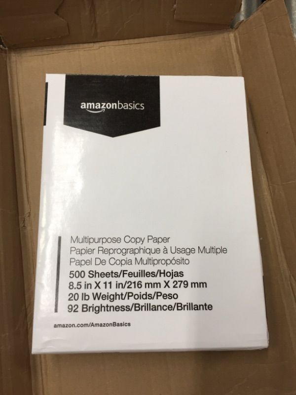 Photo 1 of Amazon Basics Multipurpose Copy Printer Paper - White