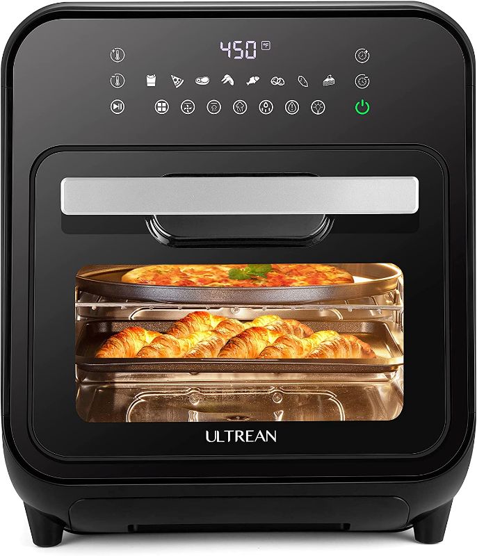 Photo 1 of Ultrean 16 Quart Steam Air Fryer Oven, 12-in-1 Steamer and Air Fryer Toaster Oven Combo, 8 Cooking Presets, Steam, Roast, Bake, Broil, Toast, Pizza, 3 Accessories & 50 Recipes Included
