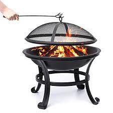 Photo 1 of  KINGSO Fire Pit, 22” Fire Pits Outdoor Wood Burning Steel