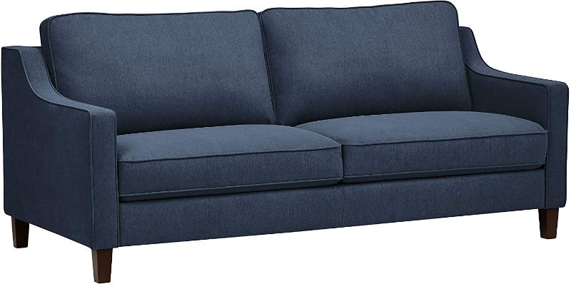 Photo 1 of Amazon Brand – Stone & Beam Blaine Modern Sofa Couch, 79.5"W, Navy Blue
