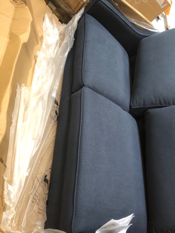 Photo 1 of Amazon Brand – Stone & Beam Blaine Modern Sofa Couch, 79.5"W, Navy Blue
