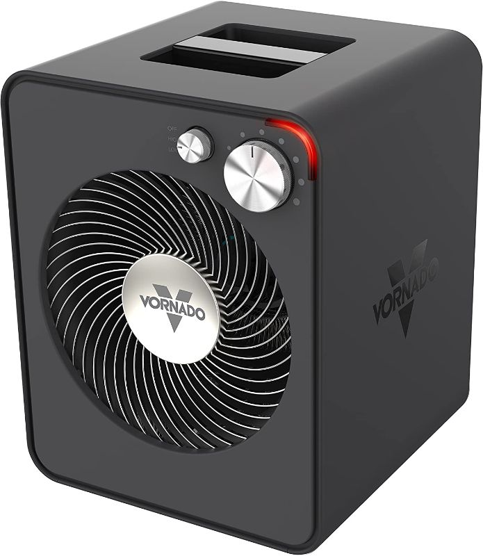 Photo 1 of Vornado VMH300 Whole Room Metal Heater with 2 Heat Settings and Adjustable Thermostat, Storm Gray
