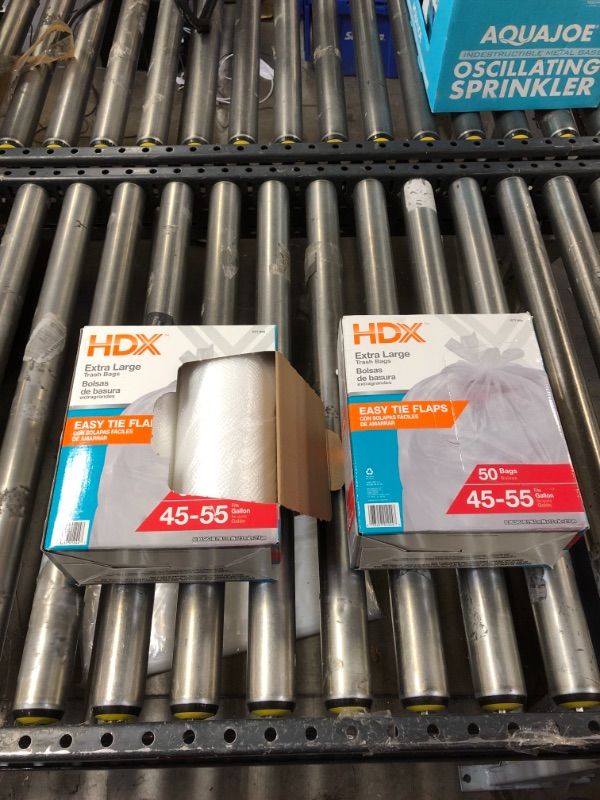 Photo 2 of ** HDX 50 Gal. Clear Extra Large Trash Bags (50 Count) 2 BOX BUNDLE
