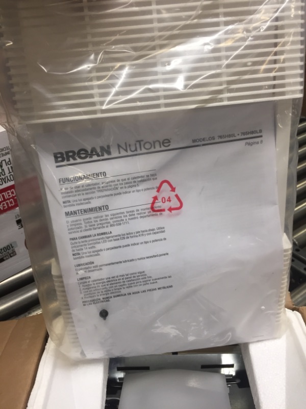Photo 1 of Broan-NuTone 80 CFM Ceiling Bathroom Exhaust Fan with Light and 1300-Watt Heater