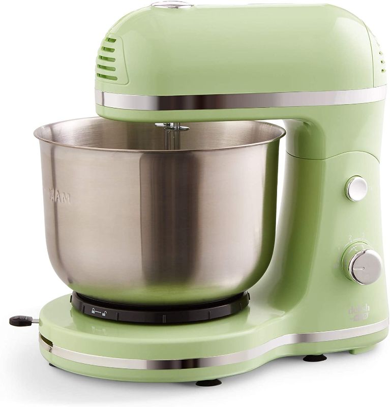 Photo 1 of Delish by Dash Compact Stand Mixer, 3.5 Quart with Beaters & Dough Hooks Included - Green
