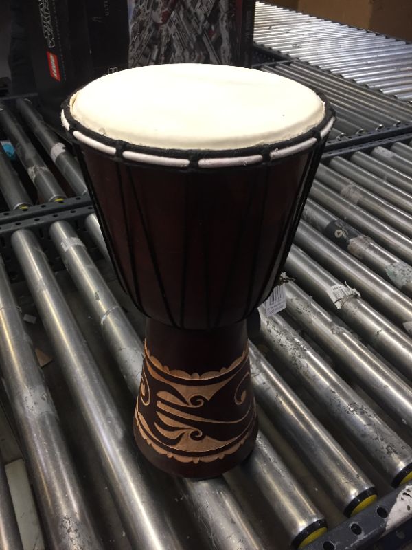 Photo 2 of Zimlay Traditional Wood And Leather Djembe Drum Decor 