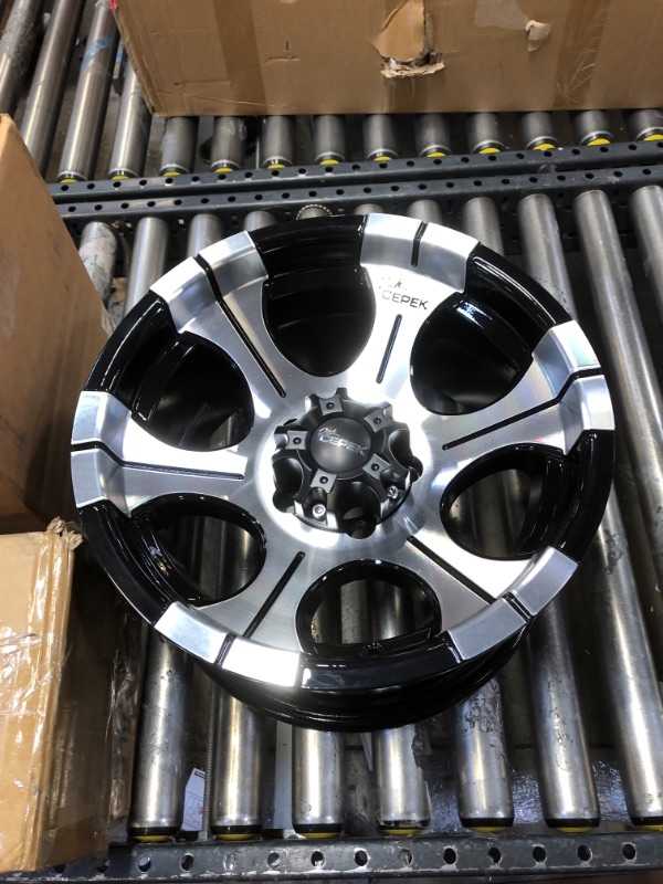 Photo 2 of Dick Cepek DC-2 Gloss Black Wheel with Machined Finish (15x8"/5x4.5") -21 millimeters offset
