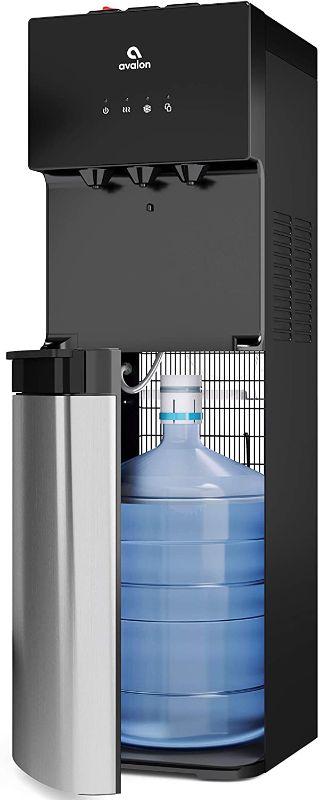 Photo 1 of Avalon Bottom Loading Water Cooler Water Dispenser with BioGuard- 3 Temperature Settings - Hot, Cold & Room Water, Durable Stainless Steel Construction, Anti-Microbial Coating- MINOR DAMAGE. REFER TO PICTURES
