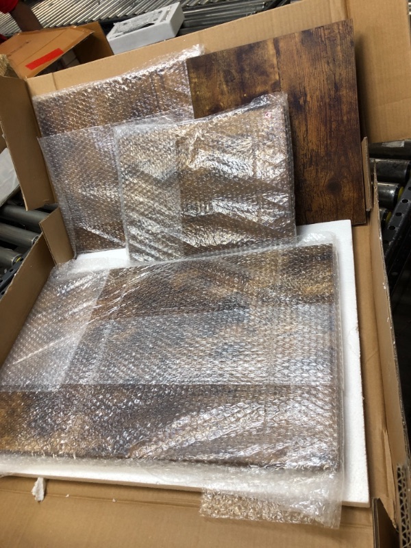 Photo 2 of REPLACEMENT PARTS. VASAGLE ALINRU Corner Desk, L-Shaped Computer Desk, Home Office Desk with Shelves and Hanging File Cabinet, Space-Saving, Industrial, 53.9 x 59.1 x 29.5 Inches, Rustic Brown and Black