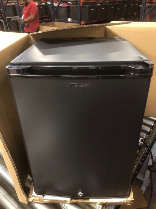 Photo 3 of DAMAGED. Smad Compact Mini Fridge Quiet No Noise Absorption Refrigerator with Lock 40L 1.4 cu.ft, Black
