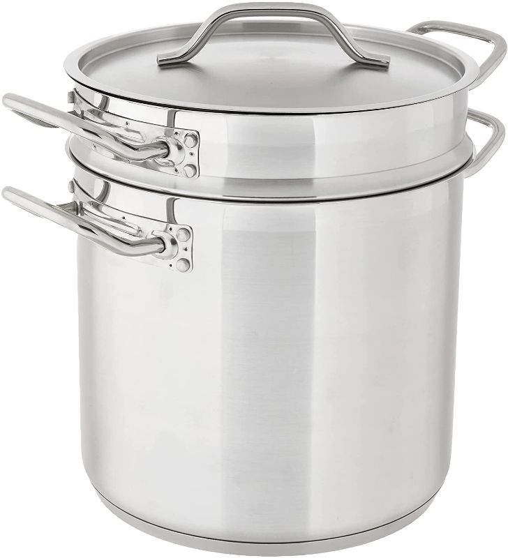 Photo 1 of Winware Stainless 12 Quart Double Boiler with Cover
