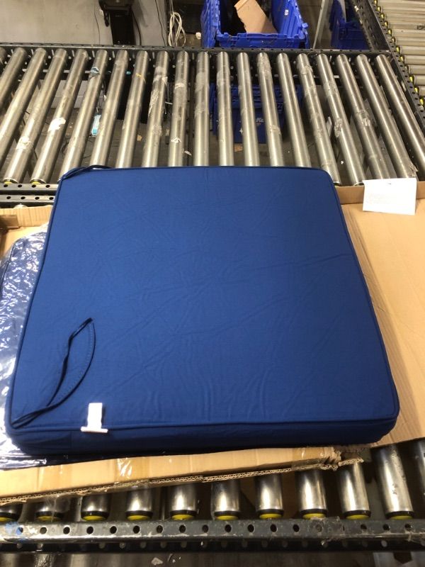Photo 1 of 2 BLUE PATIO CUSHIONS.25X25 INCHES