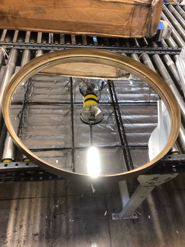 Photo 1 of Artisasset 31.5 Round Wall Mirror, Gold