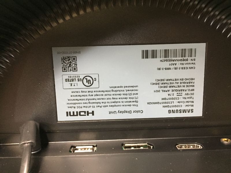 Photo 1 of SCUFFS ON LCD, MISSING STAND SAMSUNG Odyssey G5 Series 32-Inch WQHD (2560x1440) Gaming Monitor