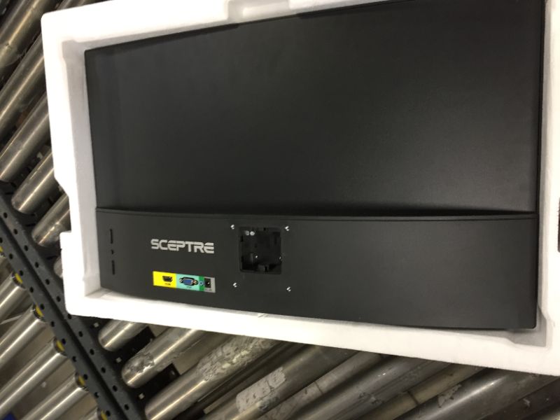 Photo 1 of CRACKS IN LCD, NO POWER CABLE Sceptre 27" Curved 75Hz LED Monitor HDMI VGA Build-in Speakers, Edge-Less Metal Black 2019 (C275W-1920RN)