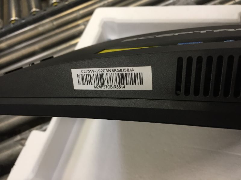 Photo 1 of CRACKS IN LCD, NO POWER CABLE Sceptre 27" Curved 75Hz LED Monitor HDMI VGA Build-in Speakers, Edge-Less Metal Black 2019 (C275W-1920RN)