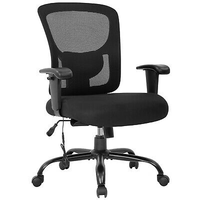 Photo 1 of Big and Tall Office Chair 400lbs Wide Seat Mesh Desk Chair Massage Rolling Swivel Ergonomic Computer Chair with Lumbar Support Adjustable Arms Task Ch
