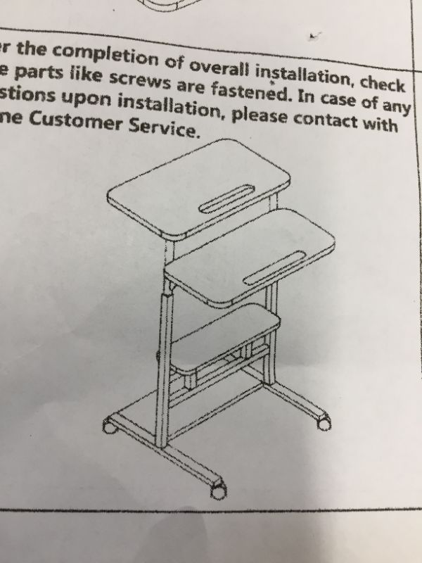 Photo 2 of DOEWORKS Mobile Stand Up Desk, Height Adjustable Computer Work Station with Wheels, Rolling Presentation, Rolling Desk Laptop Cart for Standing or Sitting, Portable Laptop Stand Tall Table, Black
