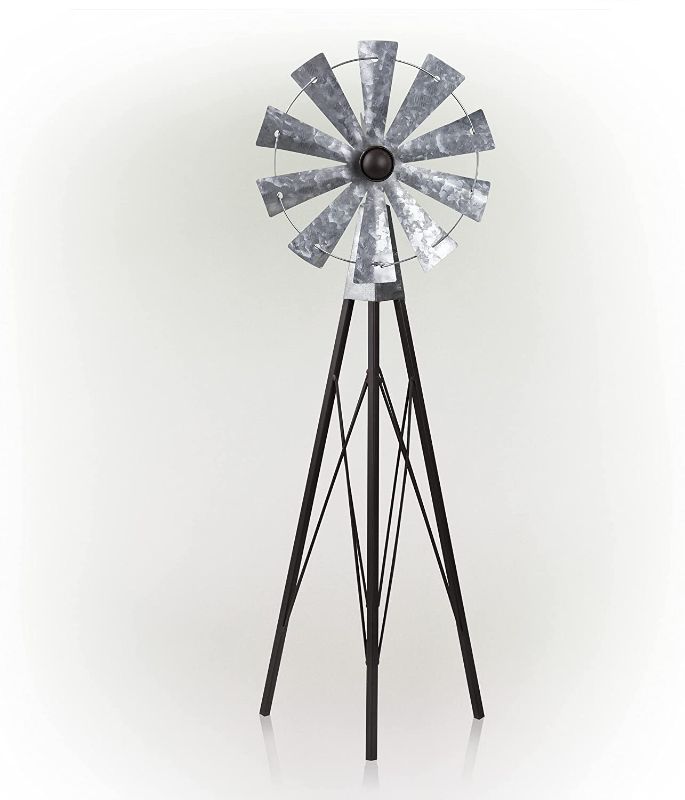 Photo 1 of 24in tall Alpine Corporation Garden Stake Metal Wind Spinner